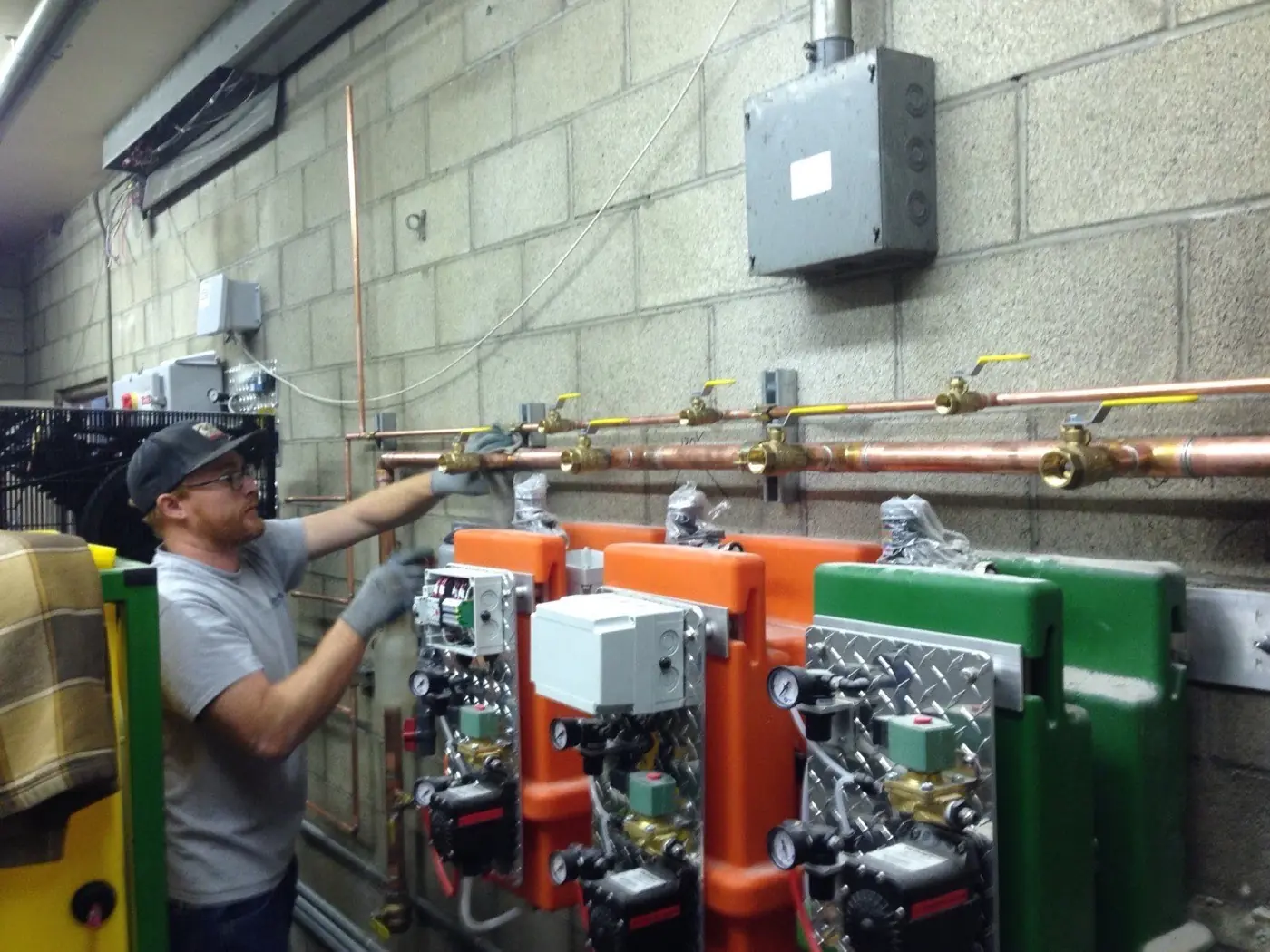 A Hummel Plumbing technician at work