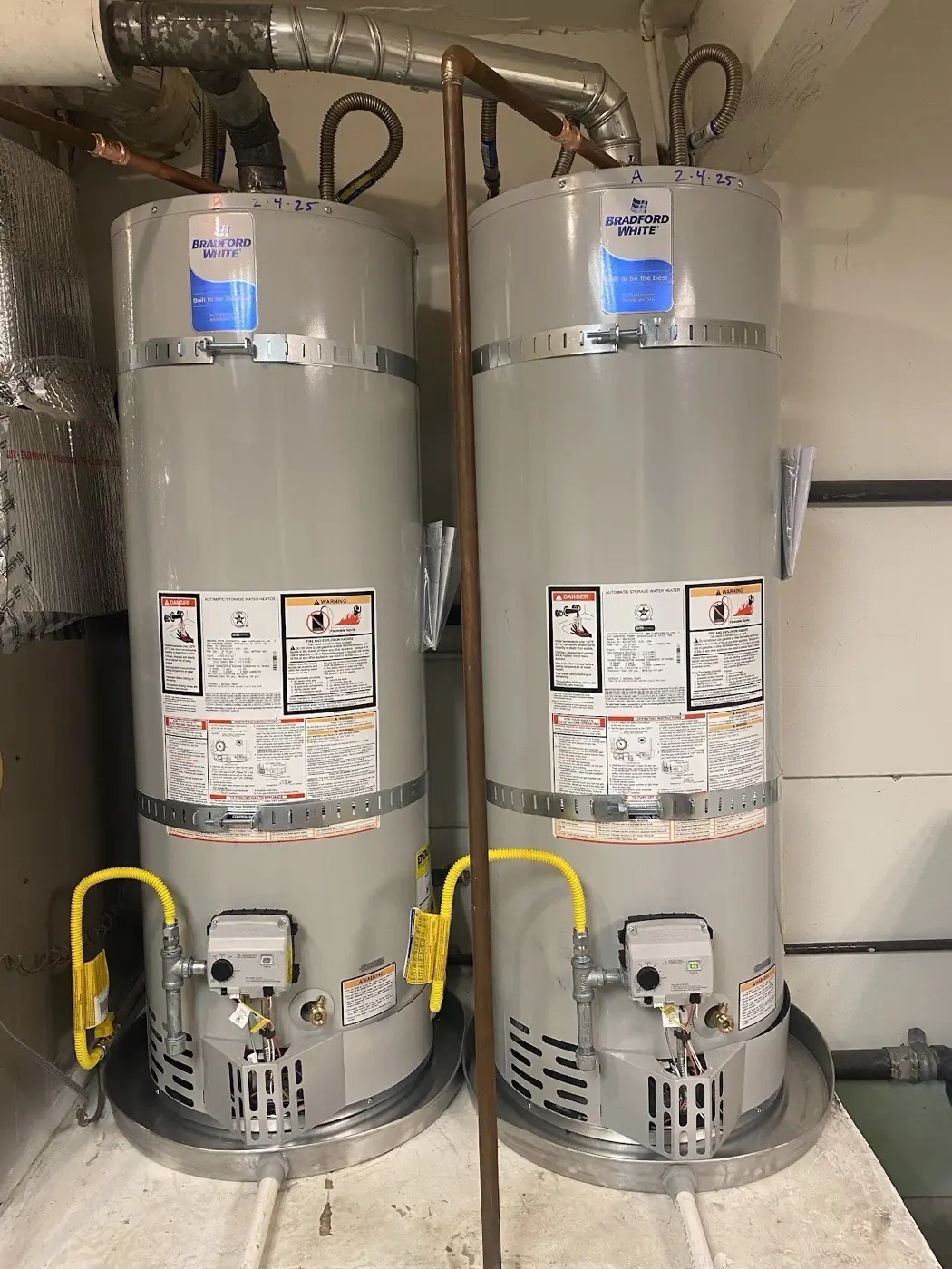 Dual water heater install
