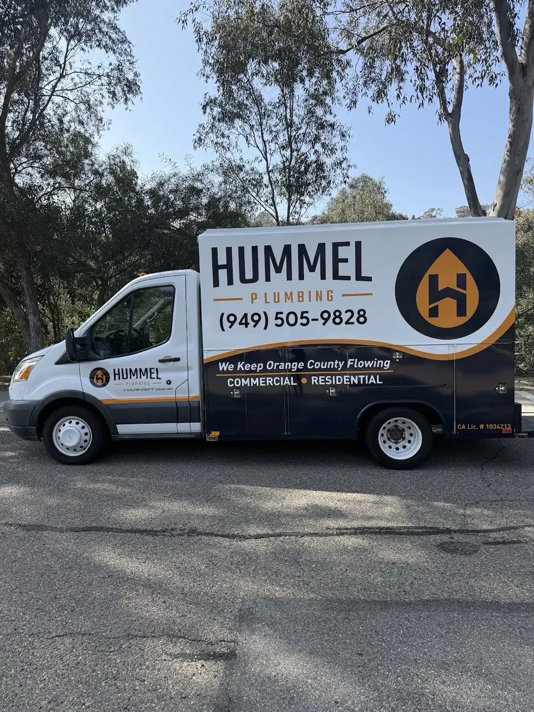The Hummel Plumbing service van